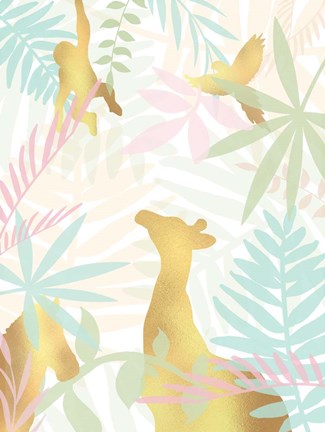 Framed Golden Modern Safari II Print