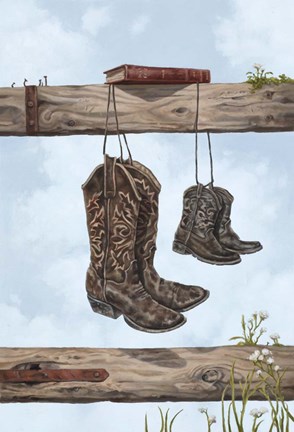 Framed Family Boots Print