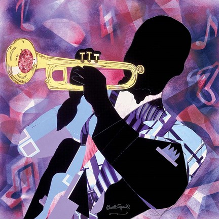 Framed Trumpet Jazz Print