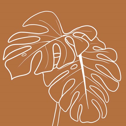 Framed Terracotta Palms Square Print