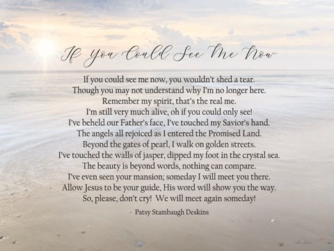 Framed If You Could See Me Now - Ocean Print