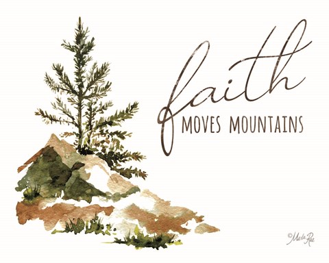 Framed Faith Moves Mountains Print