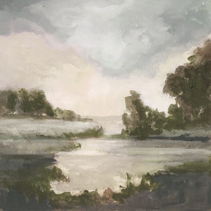 Framed Pastel Countryside I Print