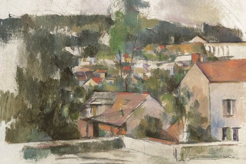 Framed Hillside Town II Print