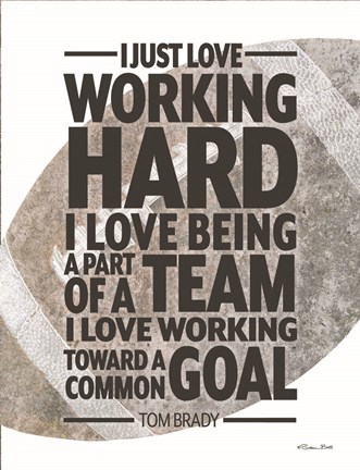 Framed Working Hard Print