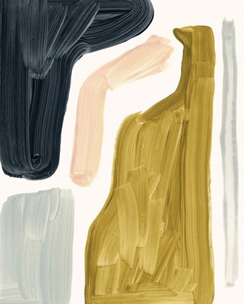 Framed Brushy Shapes I Print