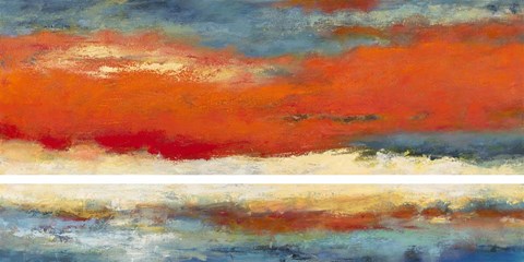 Framed Ascent of Orange Print