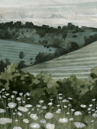 Framed Rolling Pasture I Print