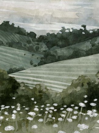 Framed Rolling Pasture II Print