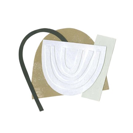 Framed Mod Rainbow Collage I Print