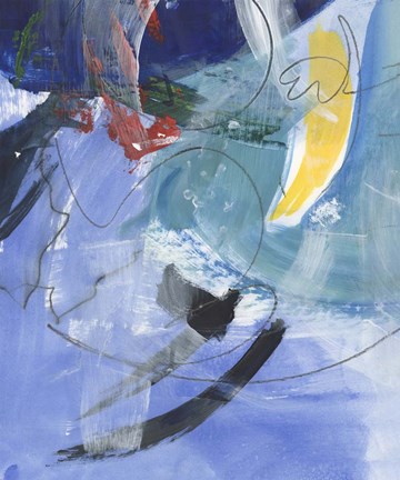 Framed Tribal Symbols I Print