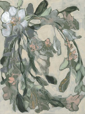 Framed Cascading Bouquet I Print