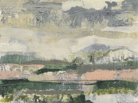 Framed Textured Horizon I Print