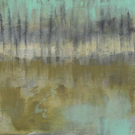 Framed Soft Treeline on the Horizon II Print