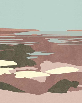 Framed Saltwater Sea I Print