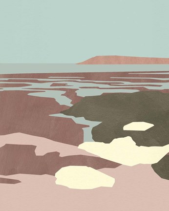 Framed Saltwater Sea II Print