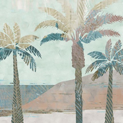 Framed Retro Palms III Print