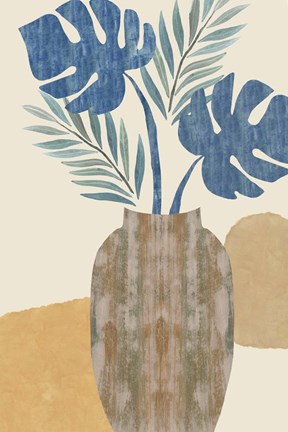 Framed Indigo Yellow Still Life I Print