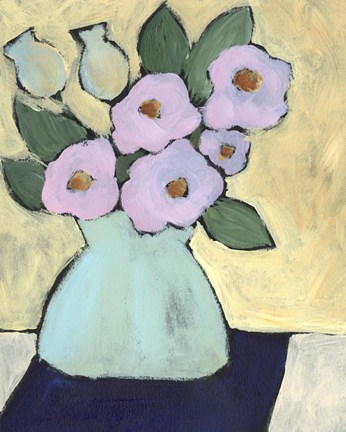 Framed Distressed Bouquet III Print