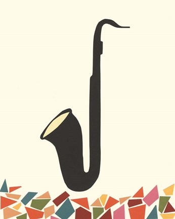 Framed Cut Paper Instruments IV Print