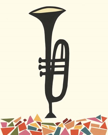 Framed Cut Paper Instruments V Print