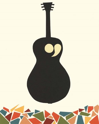 Framed Cut Paper Instruments VIII Print