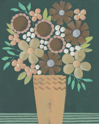 Framed Flower Garden Bouquet I Print