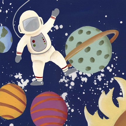 Framed Future Space Explorer I Print