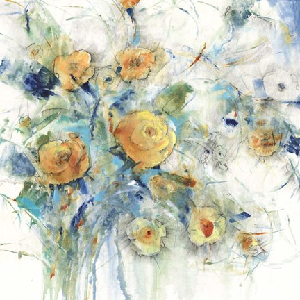 Framed Flower Study I Print