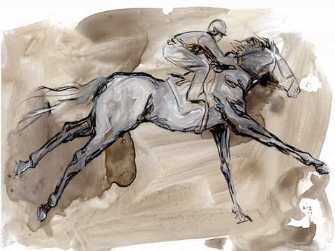 Framed Off to the Races I Print