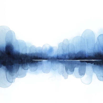 Framed Ultramarine Mirror II Print