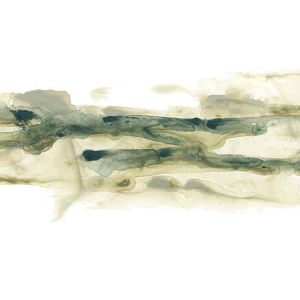 Framed Verdigris Ribbon I Print