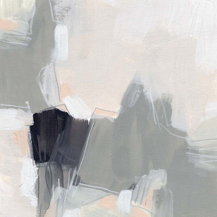 Framed Neutral Echo I Print