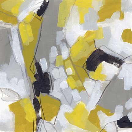 Framed Citron Confetti I Print