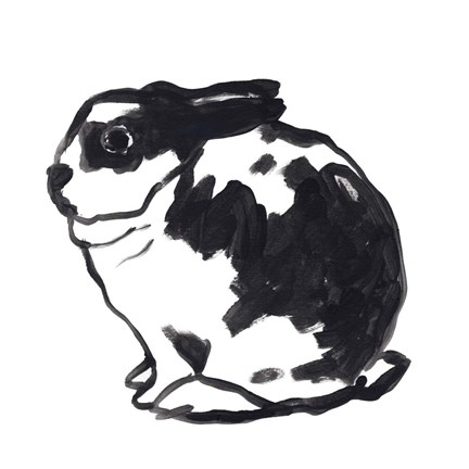 Framed Winter Rabbit IV Print