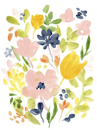 Framed Meadow Potpourri I Print