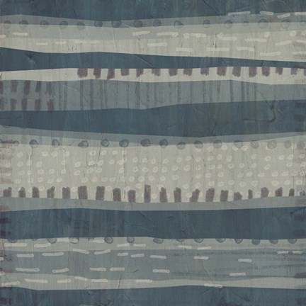 Framed Blue Dusk Textile II Print
