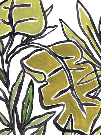 Framed Naive Foliage III Print