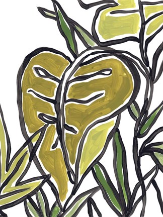 Framed Naive Foliage IV Print