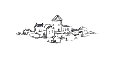 Framed Citadel Sketch II Print