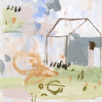 Framed Hopscotch Doodles I Print