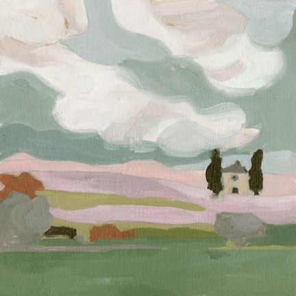 Framed Violet Fields III Print