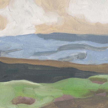 Framed Distant Hills I Print