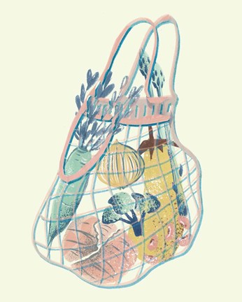 Framed Grocery Time I Print