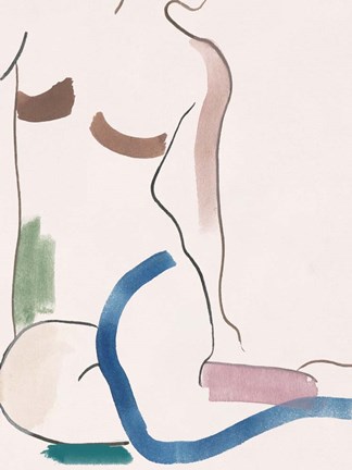 Framed Seated Female Figure V Print