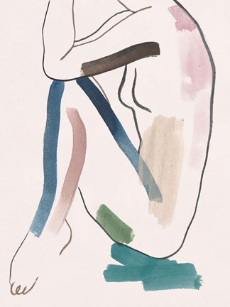 Framed Seated Female Figure VI Print