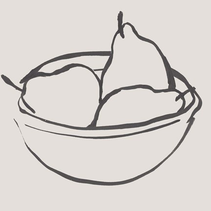 Framed Simple Pear II Print