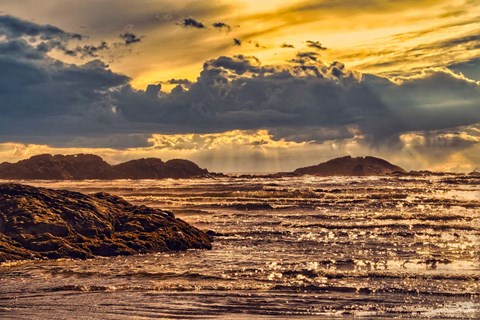 Framed Golden Sky Sunset Print