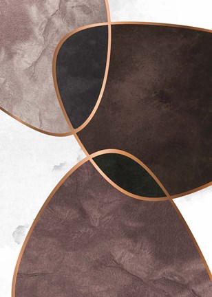 Framed Velvet Shapes 4 Print