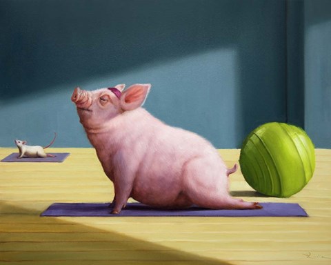 Framed Yoga With Friends Print